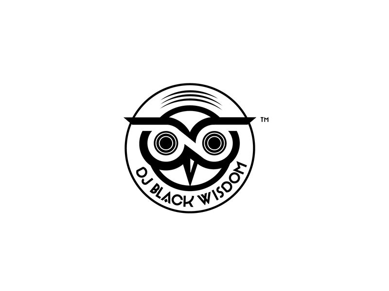 DJ Black Wisdom logo design by Loregraphic