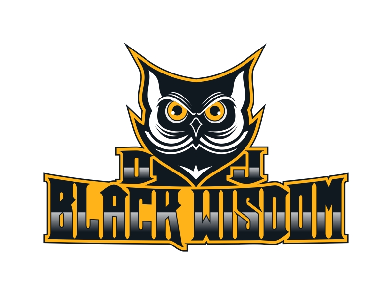 DJ Black Wisdom logo design by Kruger