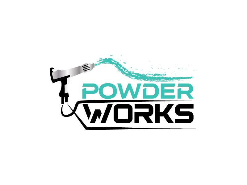Powder Works logo design by DanizmaArt
