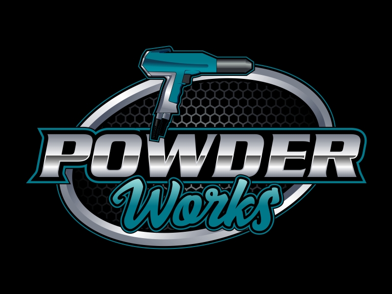 Powder Works logo design by Kruger