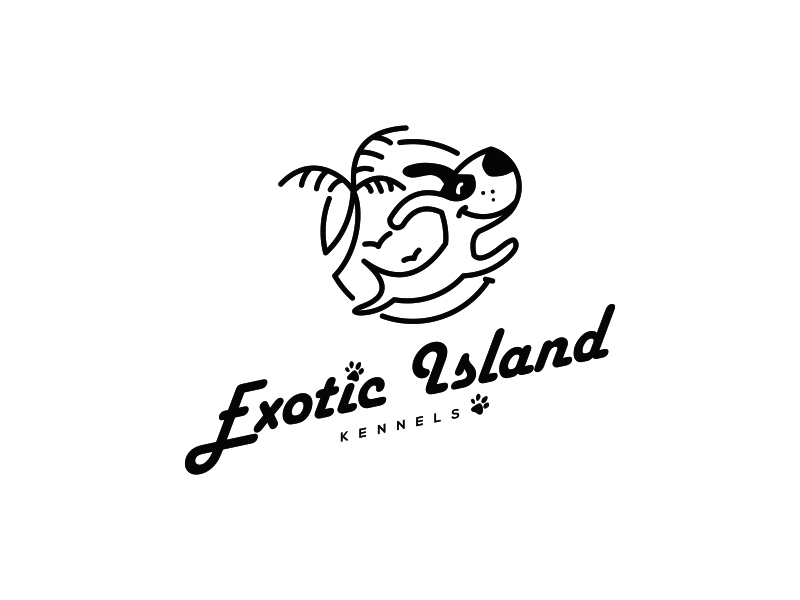Exotic island kennels logo design by Latif