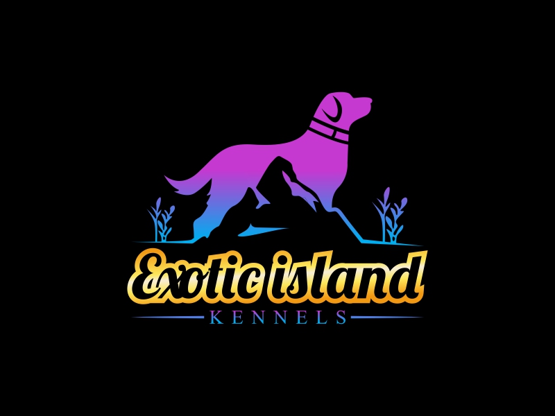 Exotic island kennels logo design by luckyprasetyo