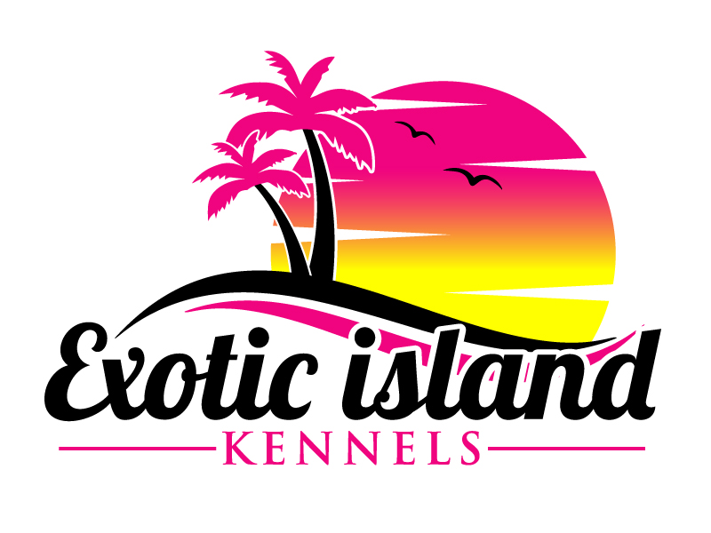 Exotic island kennels logo design by ElonStark