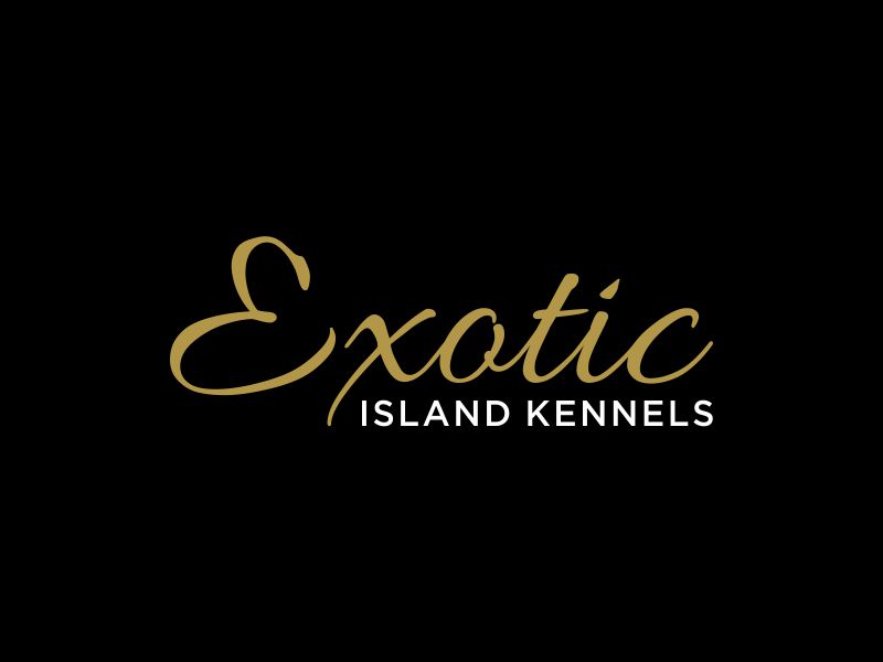 Exotic island kennels logo design by y7ce