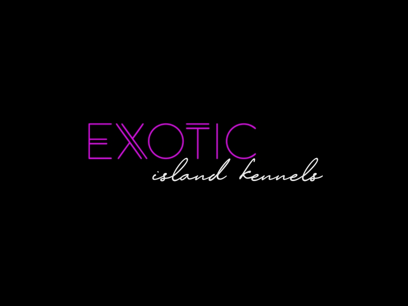 Exotic island kennels logo design by GassPoll