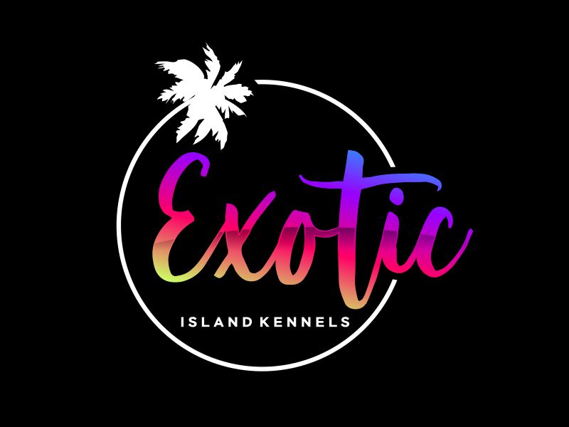Exotic island kennels logo design by Gwerth