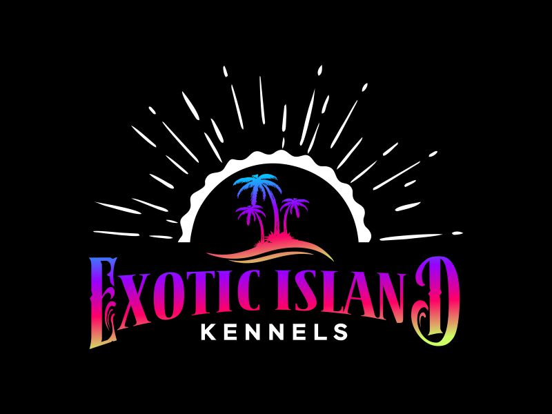 Exotic island kennels logo design by Gwerth