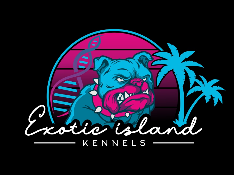Exotic island kennels logo design by rizuki