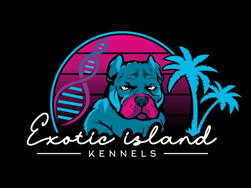 Exotic island kennels logo design by rizuki