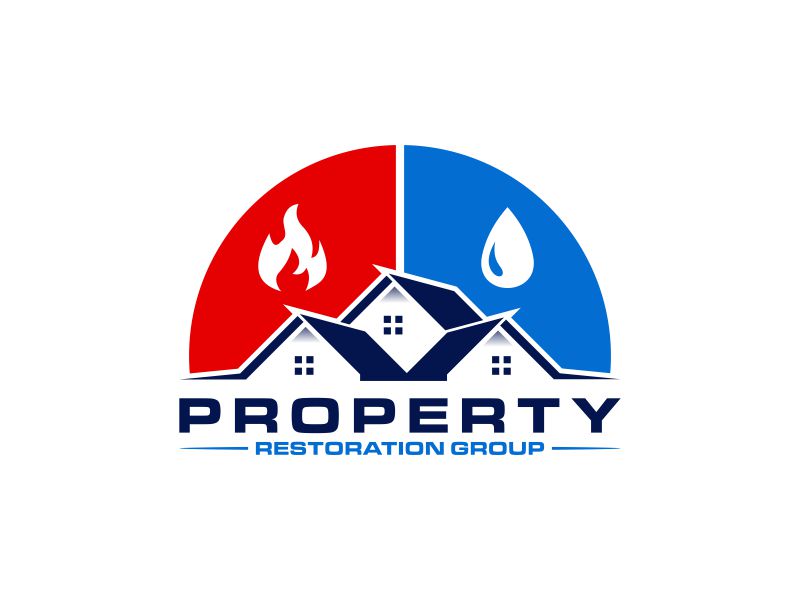 Property Restoration Group logo design by mukleyRx