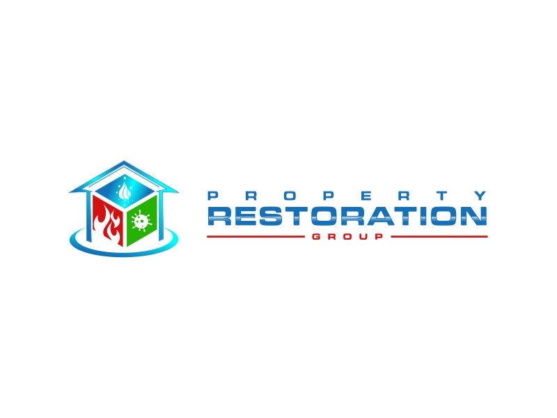 Property Restoration Group logo design by Mahrein