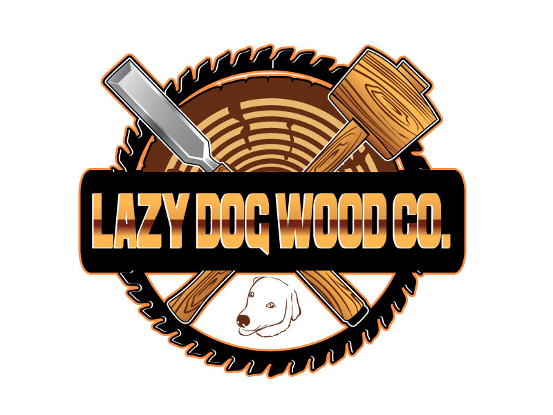Lazy Dog Wood Co. logo design by Koushik