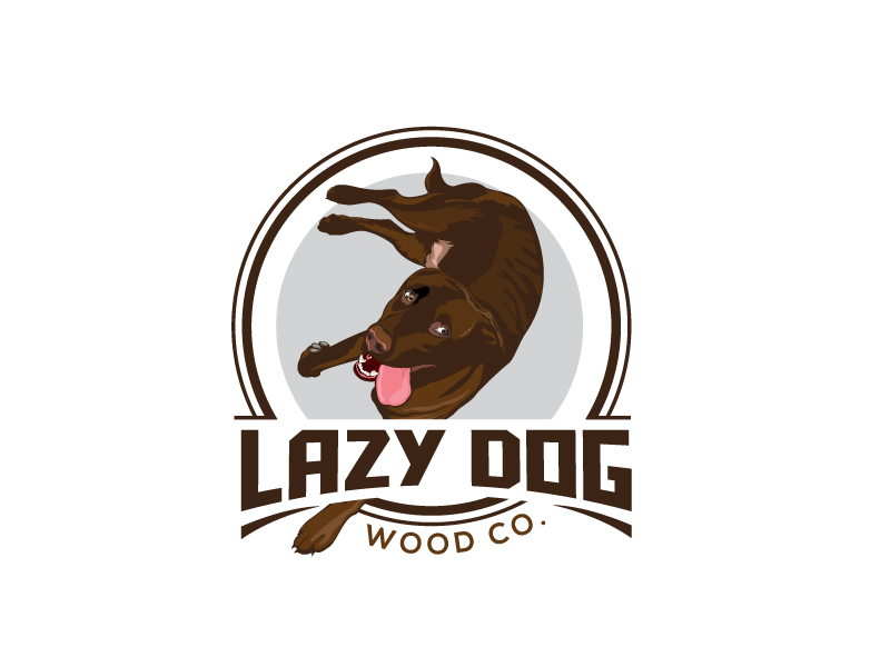 Lazy Dog Wood Co. logo design by LogoInvent