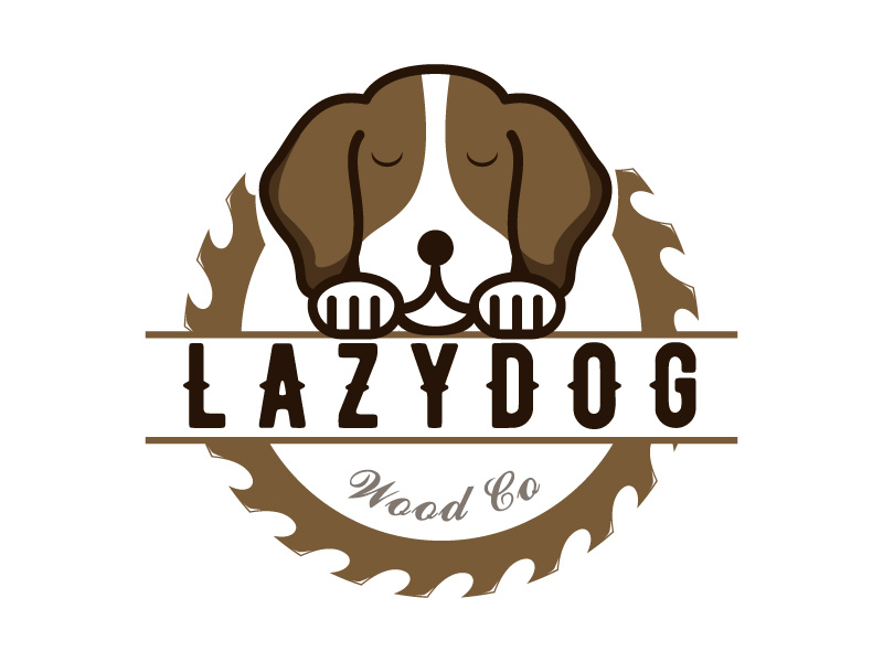 Lazy Dog Wood Co. logo design by Dini Adistian