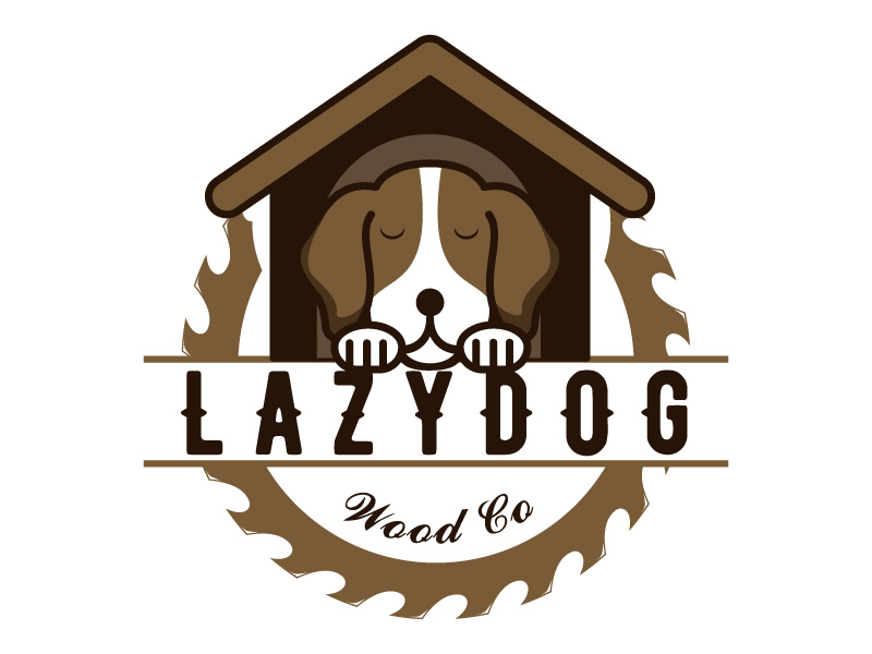Lazy Dog Wood Co. logo design by Dini Adistian