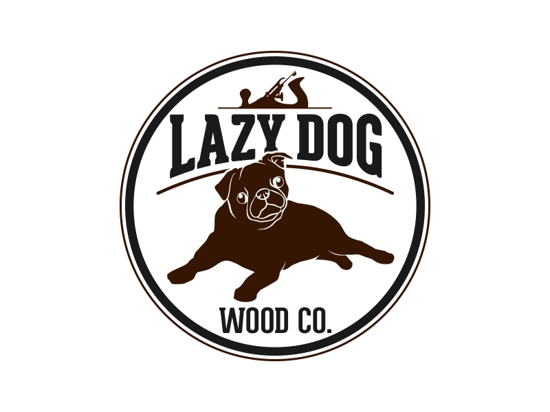 Lazy Dog Wood Co. logo design by Dhieko