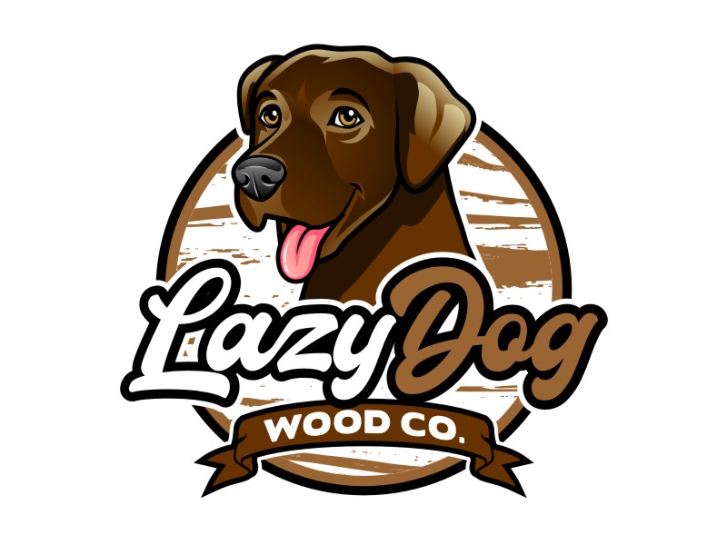 Lazy Dog Wood Co. logo design by haze