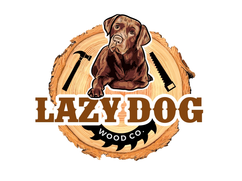 Lazy Dog Wood Co. logo design by AnandArts
