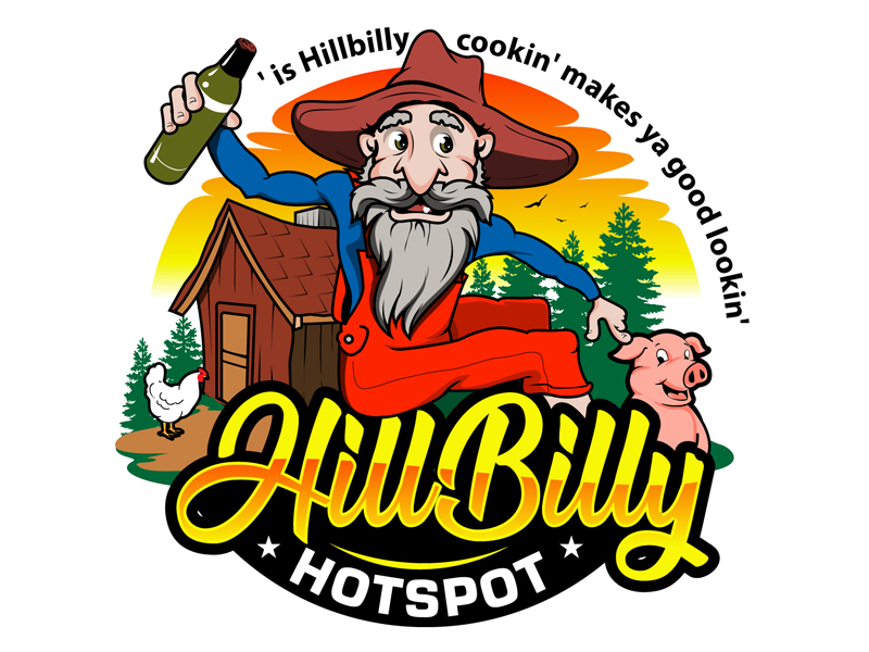 HillBilly HotSpot logo design by DreamLogoDesign