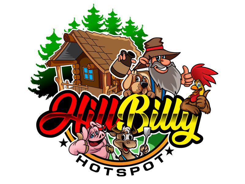 HillBilly HotSpot logo design by DreamLogoDesign
