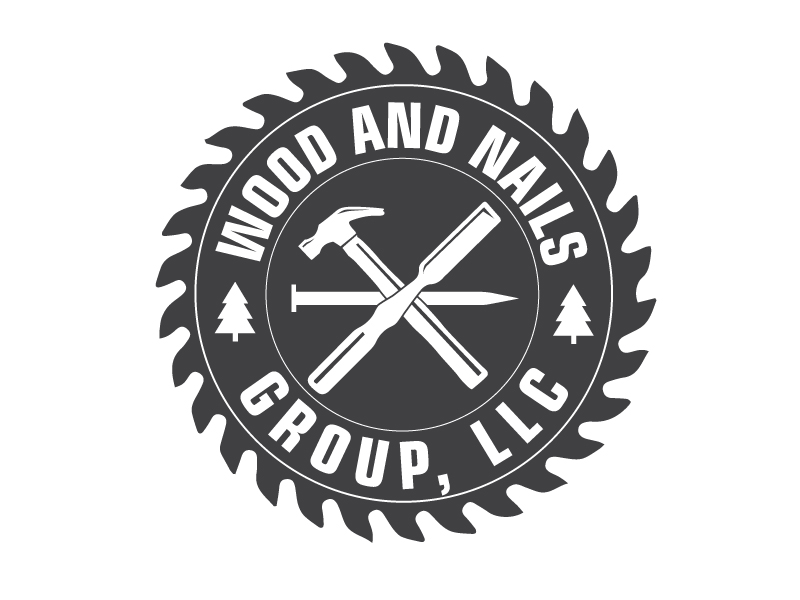 Wood and Nails Group, LLC logo design by ElonStark