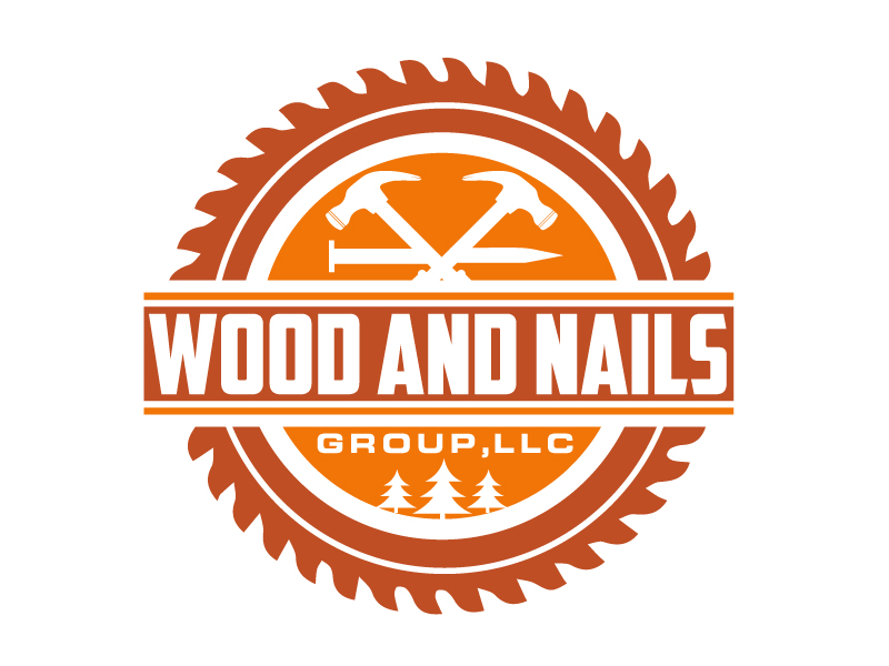 Wood and Nails Group, LLC logo design by ElonStark