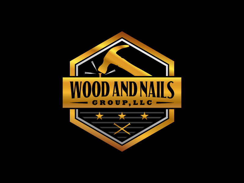 Wood and Nails Group, LLC logo design by Kirito