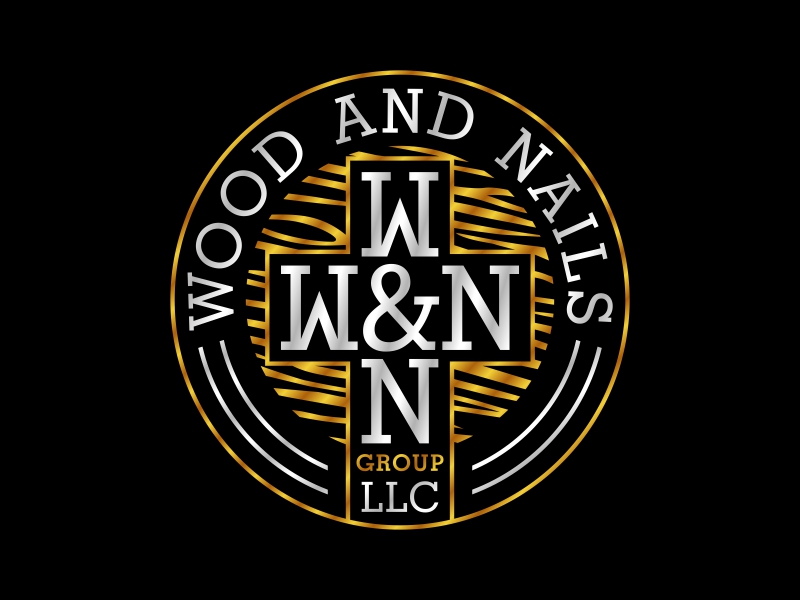 Wood and Nails Group, LLC logo design by FriZign