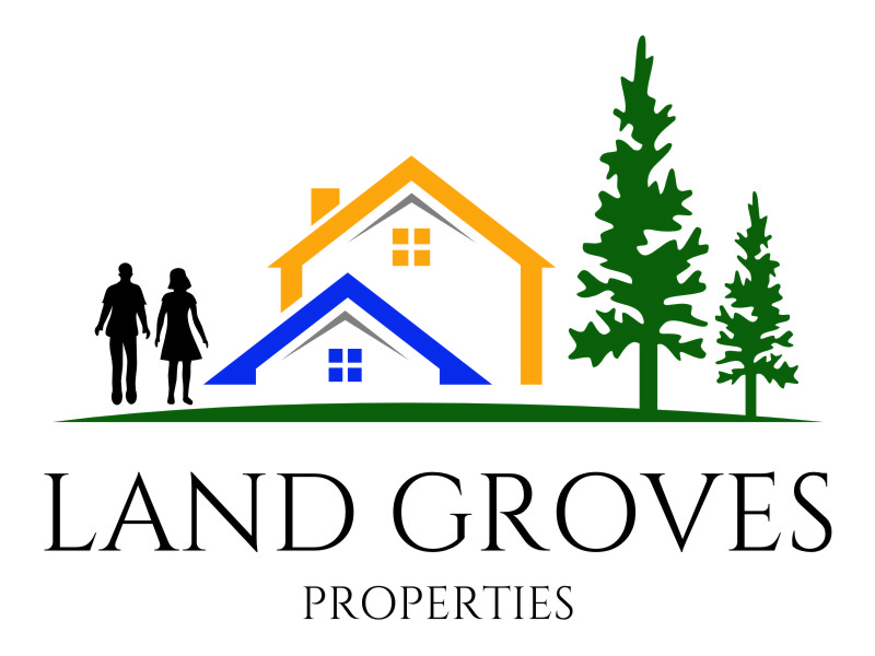 LAND GROVES PROPERTIES logo design by jetzu