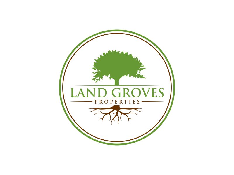 LAND GROVES PROPERTIES logo design by mukleyRx