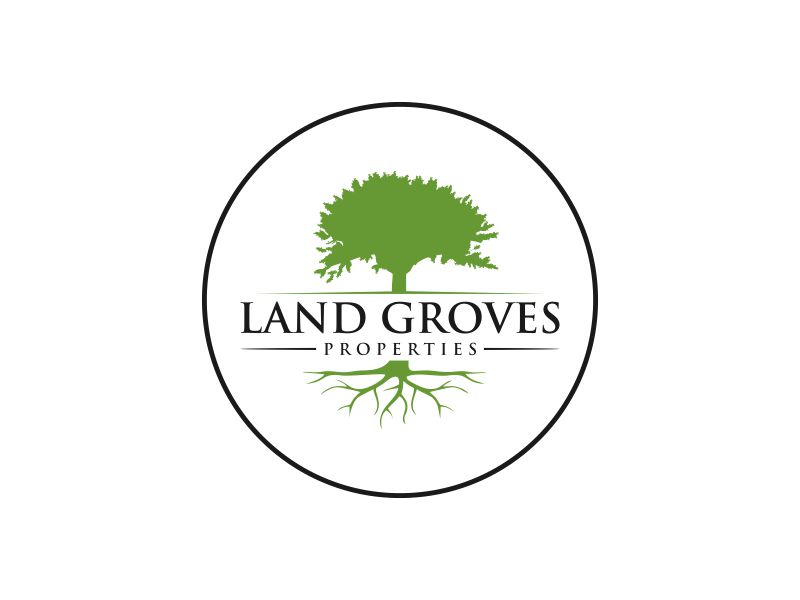 LAND GROVES PROPERTIES logo design by mukleyRx