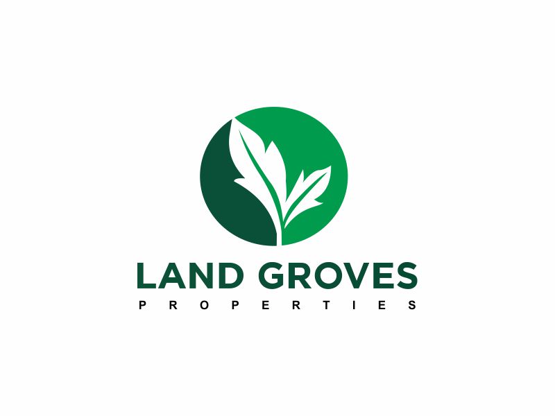 LAND GROVES PROPERTIES logo design by Greenlight