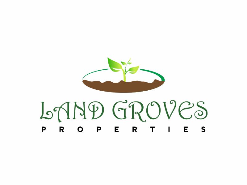 LAND GROVES PROPERTIES logo design by Greenlight