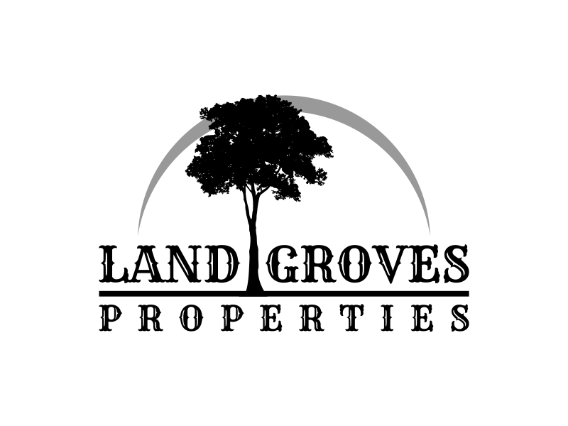 LAND GROVES PROPERTIES logo design by Kruger