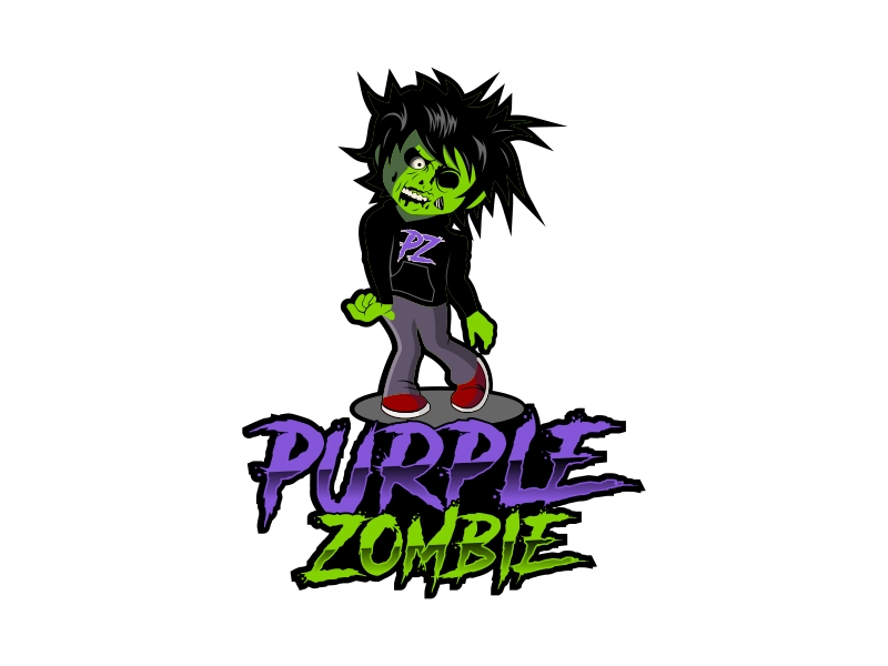 Purple Zombie logo design by Kruger