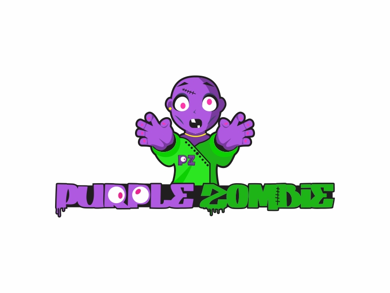 Purple Zombie logo design by RIFQI