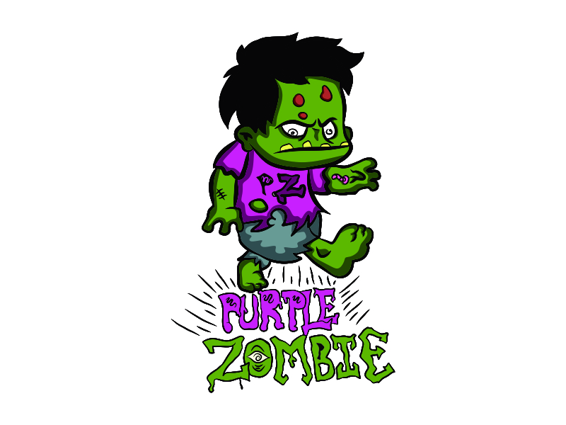Purple Zombie logo design by Latif