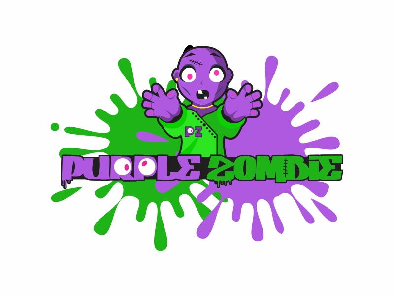 Purple Zombie logo design by RIFQI