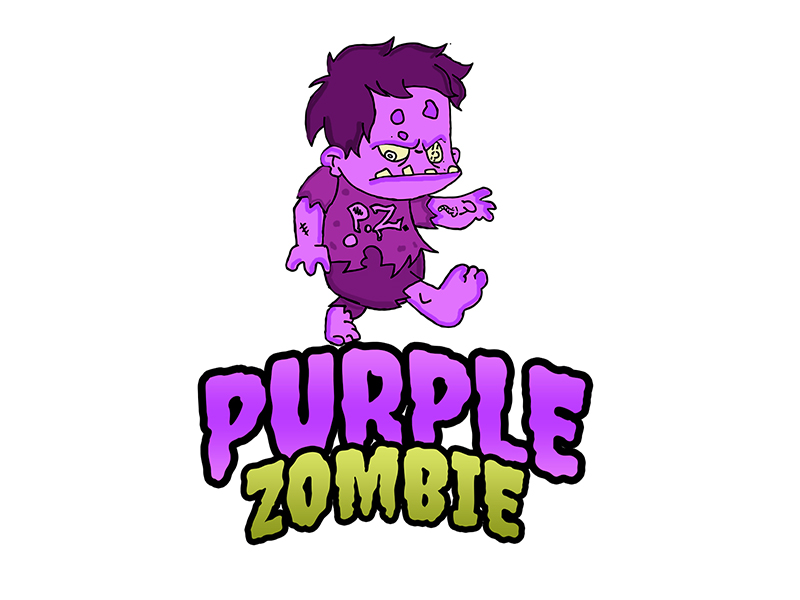 Purple Zombie logo design by PrimalGraphics