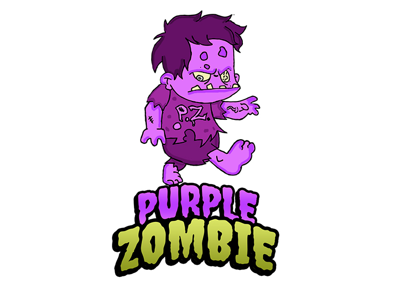 Purple Zombie logo design by PrimalGraphics