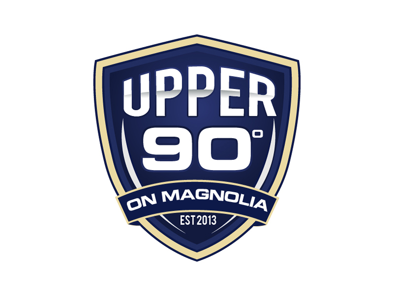 Upper 90 on Magnolia logo design by fawadyk