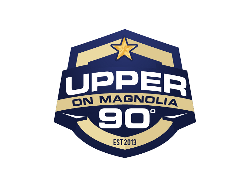 Upper 90 on Magnolia logo design by fawadyk