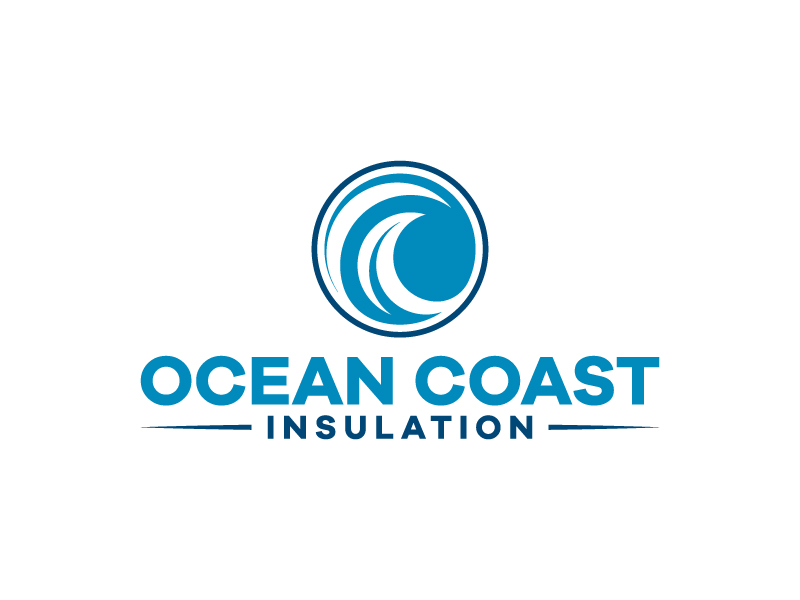 Ocean Coast Insulation logo design by Kirito