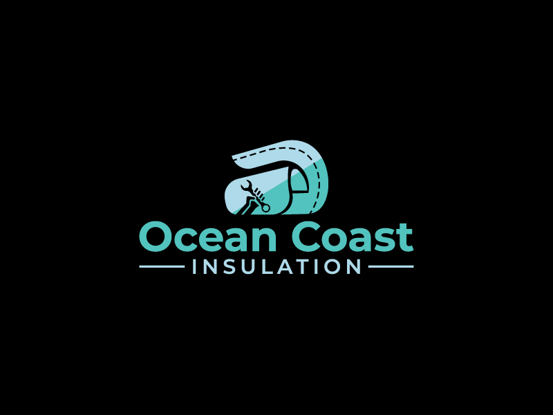 Ocean Coast Insulation logo design by zubi