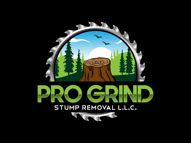 PRO GRIND STUMP REMOVAL L.L.C. logo design by Norsh