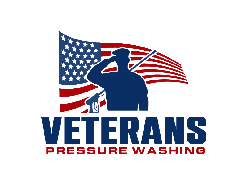 Veterans Pressure Washing logo design by MUSANG