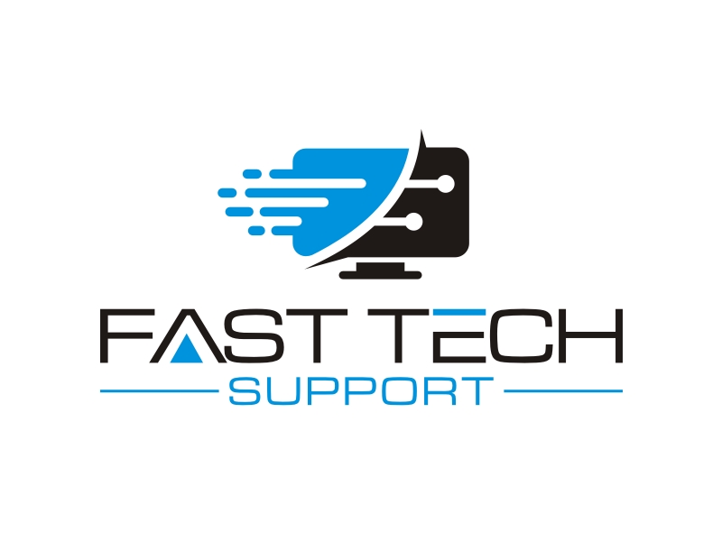 Fast Tech Support logo design by lintinganarto