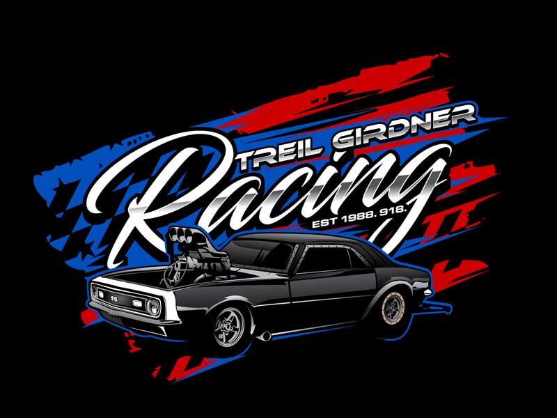 Treil Girdner Racing logo design by DreamLogoDesign