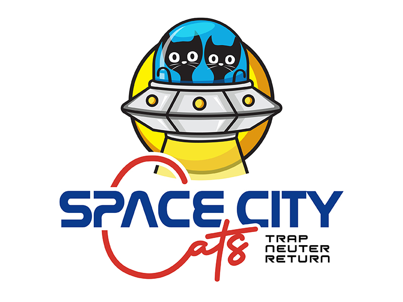 Space City Cats logo design by neonlamp
