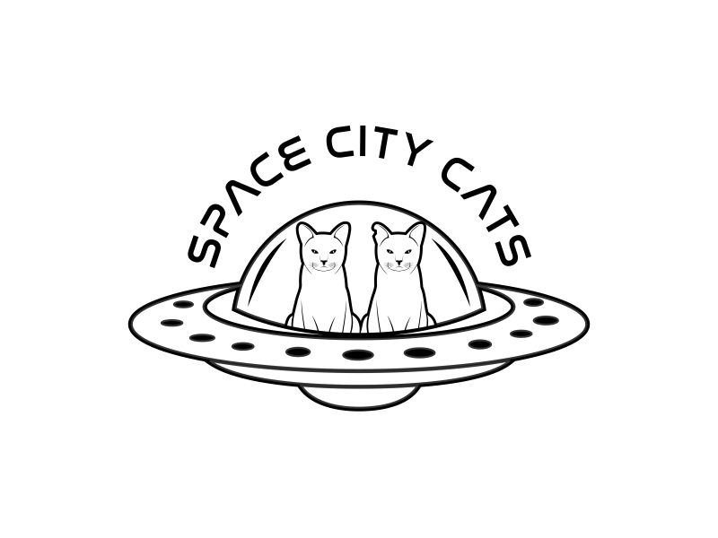Space City Cats logo design by beejo